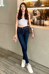 T3142 I กางเกง 𝘚𝘬𝘪𝘯𝘯𝘺 สี Midnight Blue