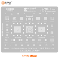AMAOE SAM 1-20 BGA Reballing Stencil Kits for SAMSUNG S8 S7 S6 S22 Ultra NOTE10 A53 A536  J5 J4 J3 T