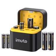 imuto  4AA&4AAA Rechargeable Li-ion Batteries 1.5V 3000mWh/1300mWh 8 Pcs 1600 Cycles