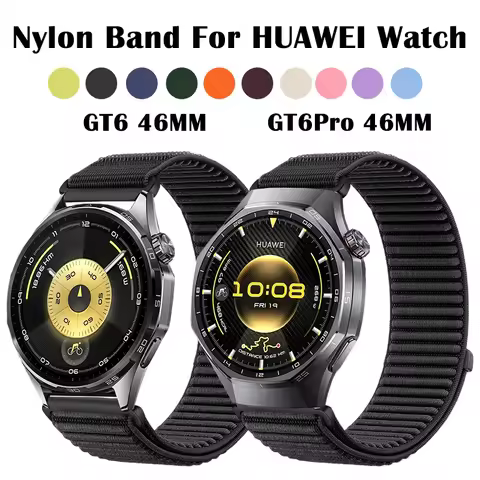 22mm Watchband Compatible with Huawei Watch GT6 Pro Accessories Breathable Nylon Strap Suitable for 