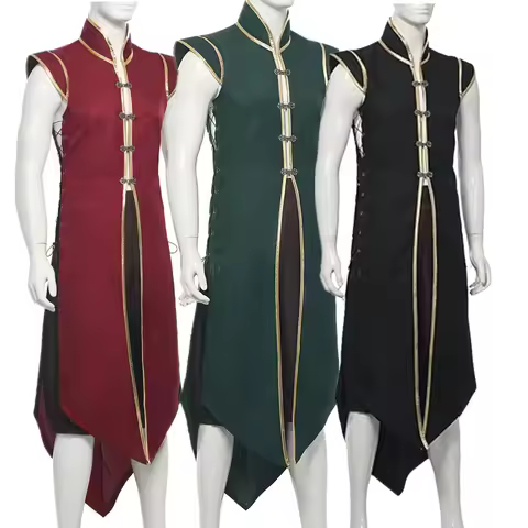 Mens Medieval Knight Armour Viking Vest Vintage Jacket Long Knight Surcoat Renaissance Cosplay Waist