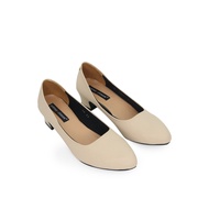 Clearance Evelyn 1801 - Women's Work Shoes, 4cm Heels, Cream