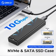 ORICO M.2 NVME Enclosure USB C Gen2 10Gbps PCIe SSD Case M2 SATA NGFF 5Gbps SSD Enclosure Tool Free 