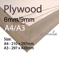 Plywood Board 3mm / 6mm / 9mm architectural modelling material, DIY - A4/A3 size