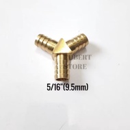 Y 5/16 brass hose connection Y branch compressor hose connection