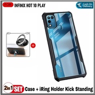 Case Infinix Hot 10 Play Soft Hard Tpu Transparan Casing hp Cover