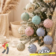 PA-HOME 12PCS Christmas Tree Baubles, Embossed Design Textured  Hanging Baubles, Elegant Painted Sur