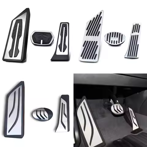 Silver Car Pedal Kit For BMW X1 X2 F48 F39 2018-2022 / 220i 218i F45 F46 2015-2021 LHD Accelerator G
