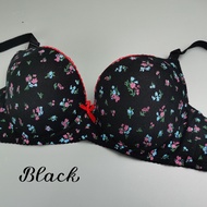 Plus Size Bra Size#40-46 C/D Wired Cotton Bra Floral Print BRA DEMI Full Cup Bra Women Lingeri Ladie