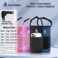 Vacuum Aqua 18oz 22oz 32oz 40oz Flask Tumbler Bag With Side Pouch And Shoulder Strap For Aquaflask