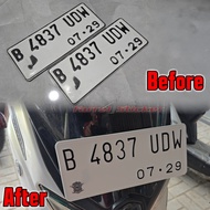 Motorcycle number plate sticker number sticker