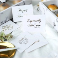 White Bronzing Card Blessing Card Christmas New Year Valentine's Day Gift Box Card Thank You Labels Handmade Decoration