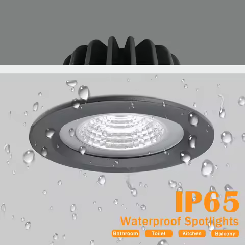 LED Recessed Ceiling Light IP65 Waterproof Round LED Down light 15W 12W 7W 5W Spot Light for Sauna S