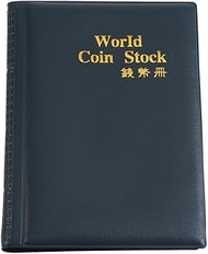Coin Collection Album, 120 Pockets Money Currency Collectors Holder Commemorative Hardcover Book For