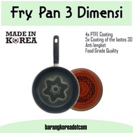 K-Food Fry 3D Pan 3 Dimensional Akebonno Korean Non-Stick Scratch Resistant Frying Pan