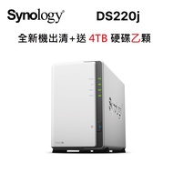 Synology DS220J 2Bay NAS Network Storage Server, Free 4TB Enterprise Disc One Piece