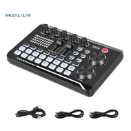 💖F998 Sound Card Microphone Sound Audio Interface Mixer Sound Card Mixing Console Amplifier for Phon