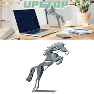 UPSTOPBO Metal Horse Statue,  Iron Running Horse Statue, Statues Grey Abstract Horse Figurine Decor 