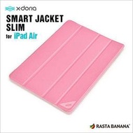 日本原裝Apple iPad Air 三折立架輕薄型保護硬殼皮套護套支援休眠喚醒X-doria SMARTJACKET SLIM Rasta Banana XID5SJS03粉紅色