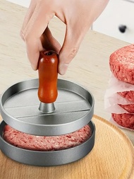 1個不沾漢堡壓餅機套裝附送蠟紙|適合製作肉、牛肉、起司、素食漢堡餅,適用於烤盤或燒烤