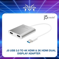 J5 USB 3.0 TO 4K HDMI & 2K HDMI DUAL DISPLAY ADAPTER(JUA365)