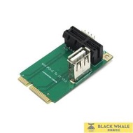 Mini PCI-E轉 PCI-E 1X 轉接卡小4Pin供電 USB2.0 minipcie擴展卡