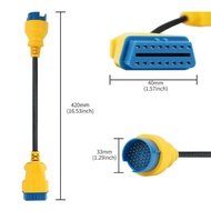 AUTOOL 42CM OBD2 Extension Cable Connector for 38pin BENZ OBD2 Adapter Wire Nylon OBDII Male to Fema