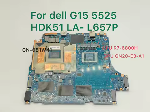 LA-L657P with R7-6800H CPU RTX3060-6GB GPU Laptop Motherboard For Dell G15 5525 Notebook Mainboard 0
