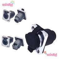 AHTY RJ45 Ethernet Connector, with Rubber Cover Waterproof RJ45  Connector, D Type Panel Mount Socke