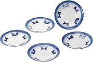Mino Ware N7-3003B Cat Motif Plate, Medium Plate, Serving Plate, Approx. 6.7 inches (17 cm), Set of 