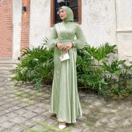 GAMIS SYARI ADEEVA DRESS BROKAT KOMBINASI | Dress Wanita : Brokat