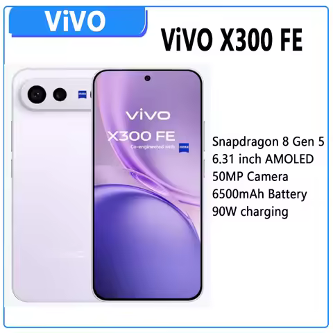 Vivo X300 FE HK Version Snapdragon 8 Gen 5 6.31 inch AMOLED screen 120Hz Rear Camera 50MP+8MP+50MP 6