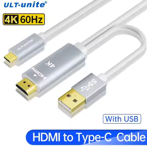 HDMI-Compatible to Type-C Conversion Cable 4K@60Hz Support Touch Screen Monitorfor Host Computer HDM