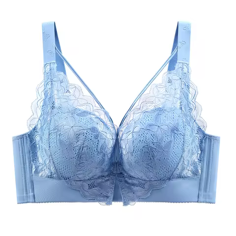 Ladies no steel ring bra receiving bra top support sagging bra underwear plus size 36-52 lace seamle