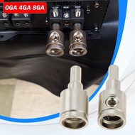 ONLYGOODS Car Audio Connector, Gold Silver Pure Copper Car Speaker Wire Terminal, 0GA 4GA 8GA Car Au