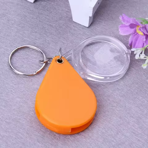 Magnifier Keyring Read Useful Anti-Deformed Magnifying Glass Keychain Portable Special Mini Small Fo