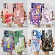For OnePlus Nord N200 5G DE2118 DE2117 Phone Case New Cartoon MilkTea Pattern Cover Liquid Soft Sili