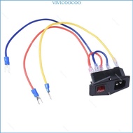 VIVI 10A 250V Power Switches Module 16AWG Extension Cable Power Outlet With Switches