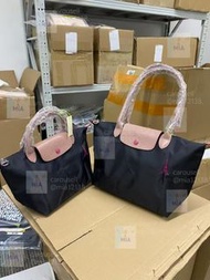 🎀Longchamp 龍驤 黑色 巴黎鐵塔限量版 尼龍配牛皮手柄 短柄小號/長柄中號 購物袋 托特包 手提包  單肩包