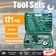REAIM 121Pcs Tools Set For Motorcycle Socket Wrench Set Heavy Duty