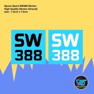 Spoon Sport SW388 Sticker / Decal (High Quality Sticker)