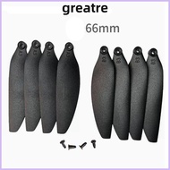GREATRE Remote Control Drone Parts, 58mm/66mm Black Folding Propeller Blades, Universal Plastic Quad