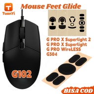 Logitech G102 G Pro Wireless Teflon Mouse Feet | Compatible Superlight | Maximum Smooth Surface Dura