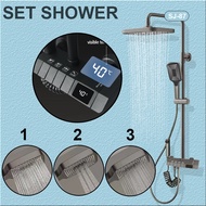 Shower 1 Set Paket Lengkap Wall Mounted Shower Kamar Mandi 4 Dalam 1 Set Panas Dingin SJ-77