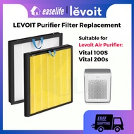 Replacement Compatible with Levoit Vital 100s / 200s True HEPA 3-Stage Replacement Filter for Air Pu
