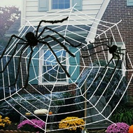 Halloween Big Spider Web Horror Decoration Party Outdoor Big Spider Web Decoration Ghost House Horro