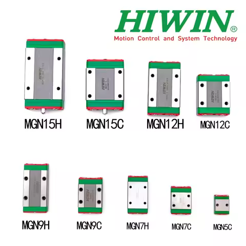 HIWIN Original Slide Block Miniature Linear Rail Guide MGN5C MGN7H MGN7C MGN9H MGN9C MGN12C MGN12H M