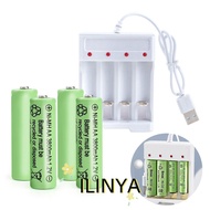 ILINYA AA / AAA Battery Charger Professional 4 Slot Rechargeable USB Battery Charger