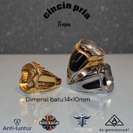 Emban Ring [titanium]trompa 14+310 Cincin Titanium Anti Karat Cincin Titanium Original