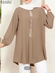 ATASAN WANITA LENGAN PANJANG ZANZEA TERBARU/BLUS WANITA KEKINIAN/TUNIK WANITA IMPORT/ATASAN WANITA T